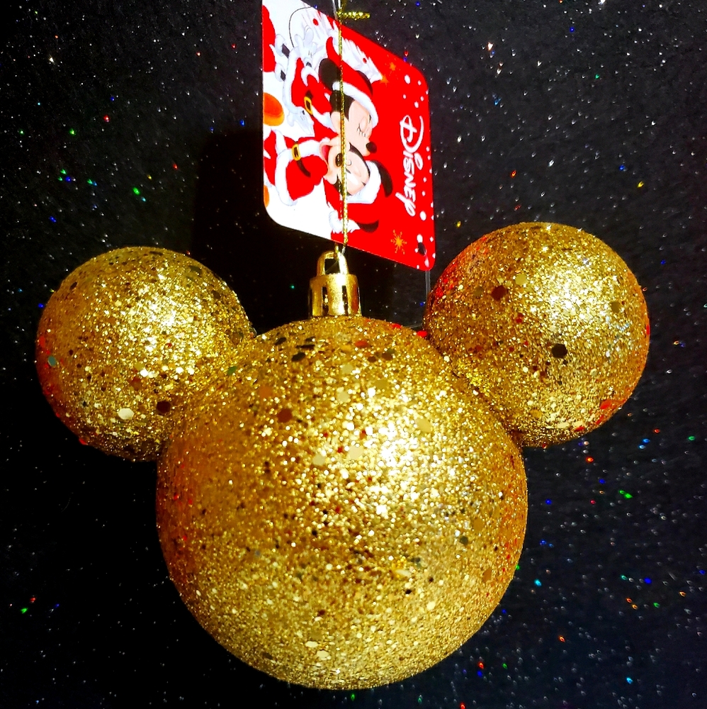 Disney Mickey Mouse Christmas Ornaments 1pz Gold